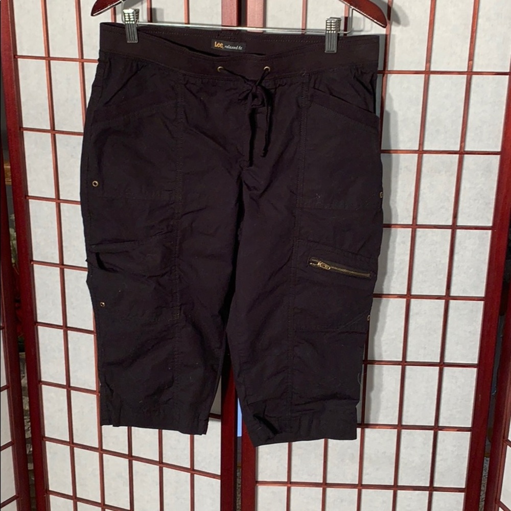 Lee relaxed fit black cargo shorts